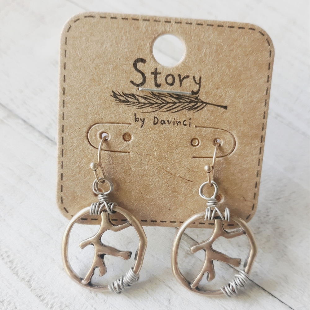 Gold Colored Branch Earrings